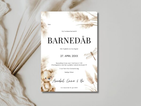 invitation barnedåb