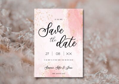 Pink | Save the date kort