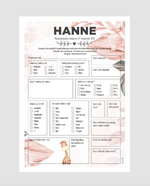 Quiz navngivning | Hannah