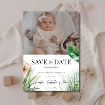 Noelia | Save the date barnedåb