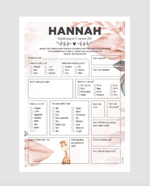 Quiz barnedåb | Hannah
