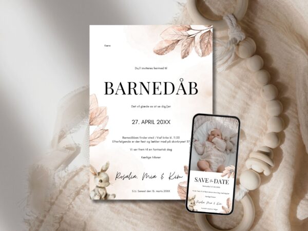 save the date barnedåb