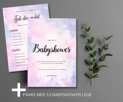 Rosa/lilla | Babyshower lege