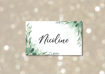 Nicoline | Bordkort bryllup