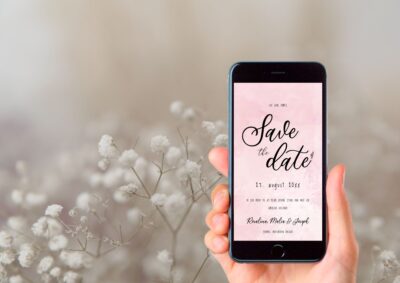 Rose | Save the date kort digital
