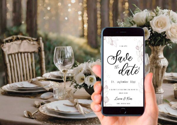 digital save the date bryllup