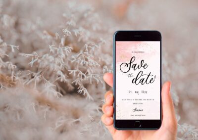 Pink | Save the date kort konfirmation digital