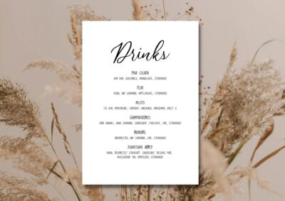 Hvid | Drinksskilt bryllup