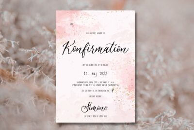 Pink | Invitation konfirmation