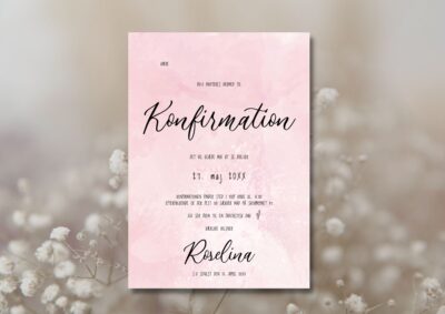 Rose | Invitation konfirmation
