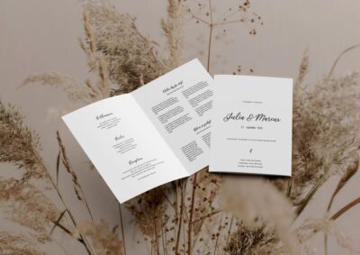 Hvid | Kirkeprogram bryllup