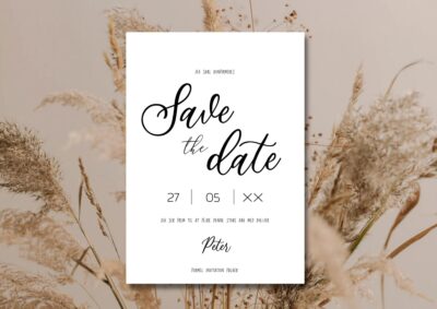 Hvid | Save the date kort konfirmation
