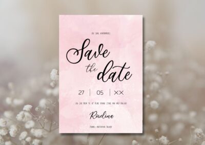 Rose | Save the date kort konfirmation