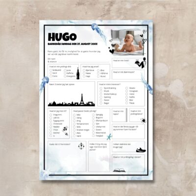 Hugo | Fremtidsquiz til barnedåb