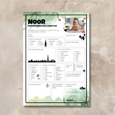 Noor | Fremtidsquiz til barnedåb