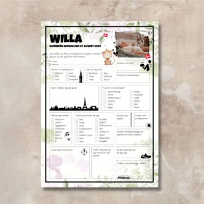 Willa | Fremtidsquiz til barnedåb