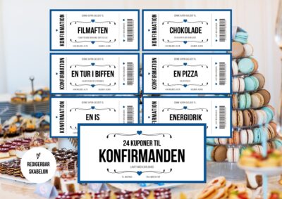 Konfirmation | Kuponhæfte i blå