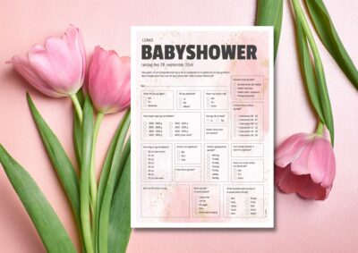 Pink | Quiz til babyshower