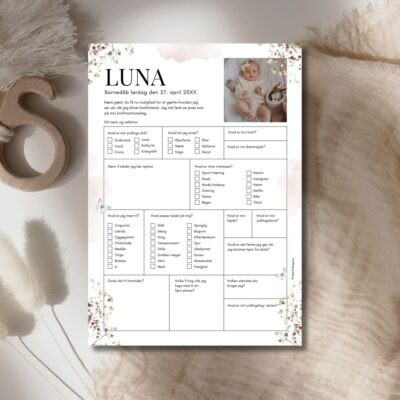 Luna | Fremtidsquiz til barnedåb