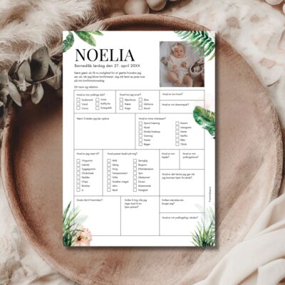 Noelia | Fremtidsquiz til barnedåb
