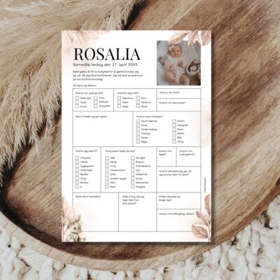Rosalia | Fremtidsquiz til barnedåb