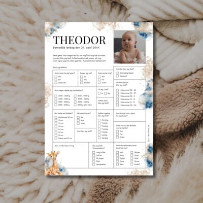 Theodor | Quiz til barnedåb