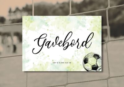 Fodbold | Gavebordsskilt konfirmation