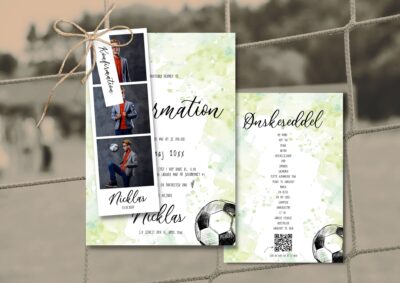 Fodbold | Invitation konfirmation delux