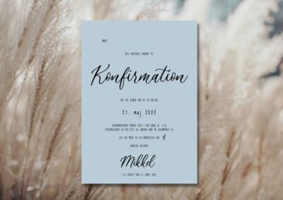 Blue | Invitation konfirmation
