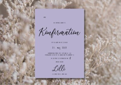 Lilla | Invitation konfirmation