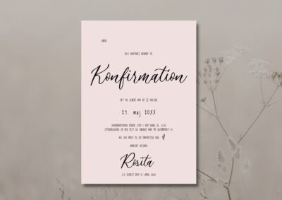 Rosita | Invitation konfirmation