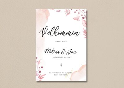 Melina | Velkomstskilt bryllup