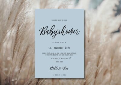 Blue | Invitation babyshower