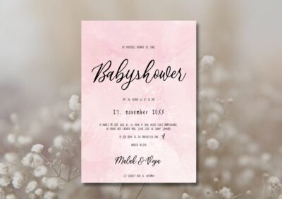 Rose | Invitation babyshower