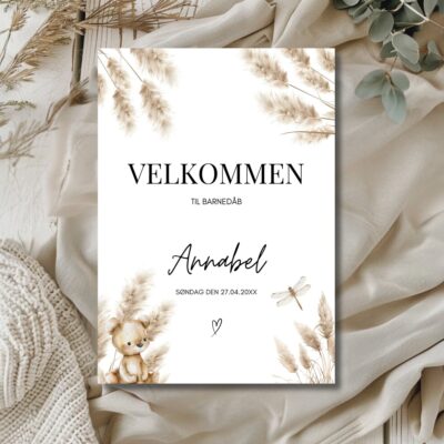 Annabel | Velkomstskilt barnedåb