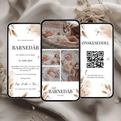 Aya | Digital invitation barnedåb