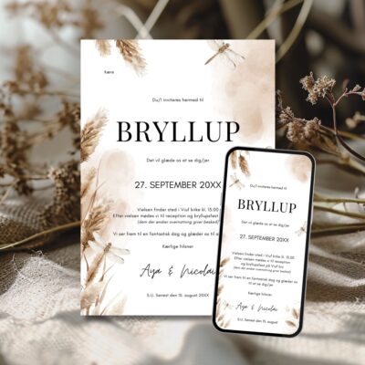Aya | Invitation bryllup kombi