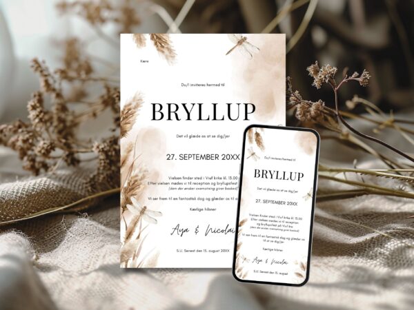 invitation bryllup