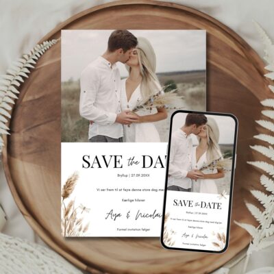 Aya | Save the date kort bryllup kombi