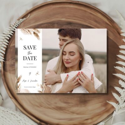 Aya | Save the date kort bryllup vandret