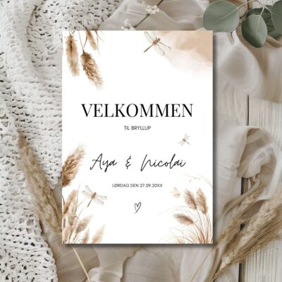 Aya | Velkomstskilt bryllup