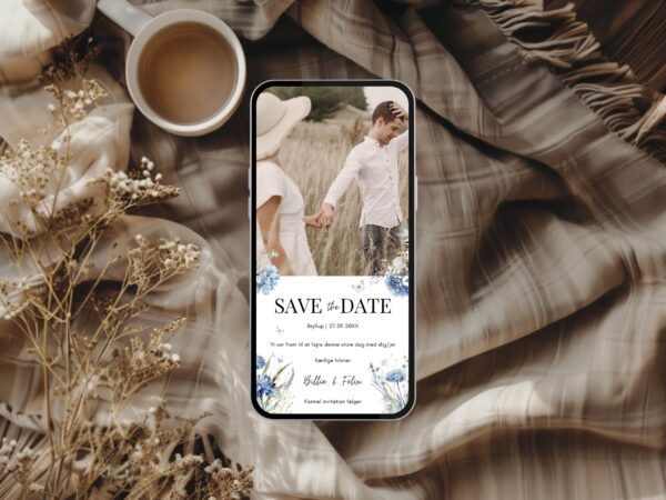 digital save the date bryllup