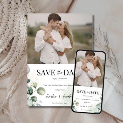 Emilie | Save the date kort bryllup kombi