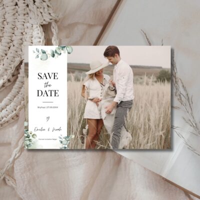 Emilie | Save the date kort bryllup vandret