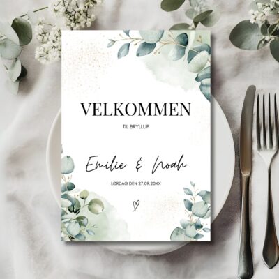 Emilie | Velkomstskilt bryllup