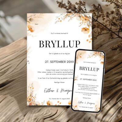 Esther | Invitation bryllup kombi