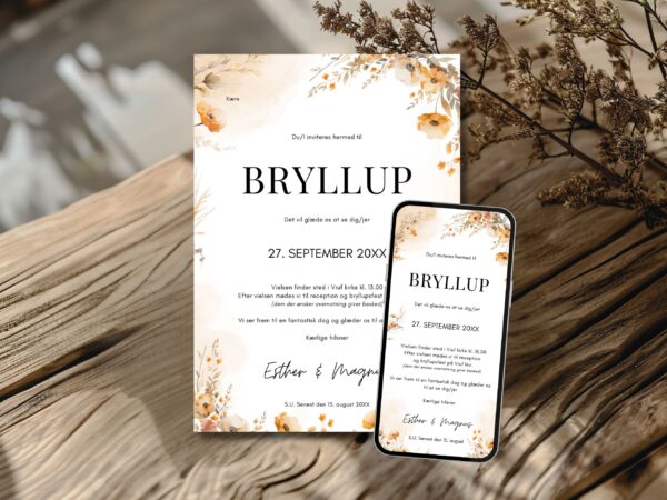 invitation bryllup