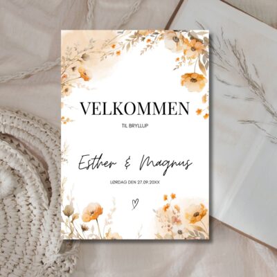 Esther | Velkomstskilt bryllup