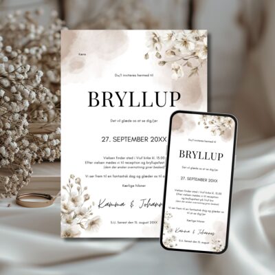 Kamma | Invitation bryllup kombi