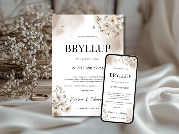 invitation bryllup